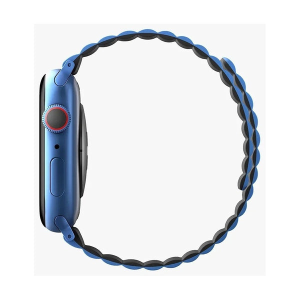 UNIQ REVIX REVERSIBLE MAGNETIC APPLE WATCH STRAP 49/45/44/42MM - CASPIAN (BLUE/BLACK)