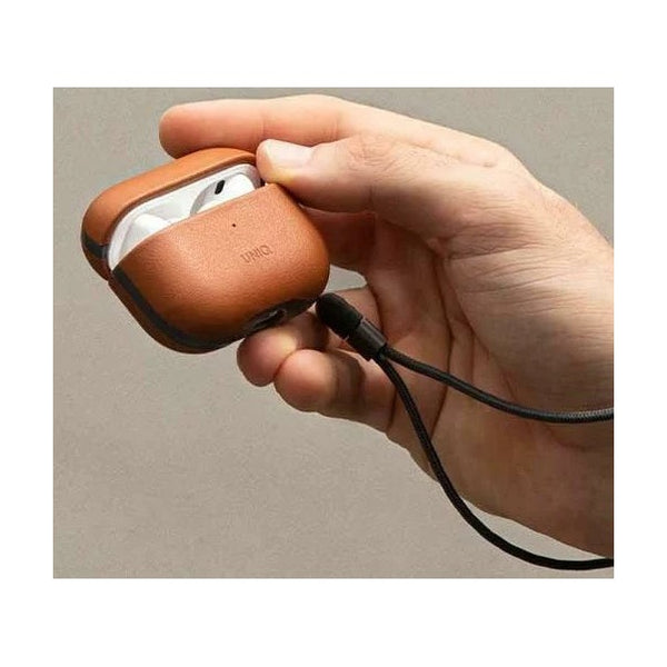 UNIQ TERRA GENUINE LEATHER AIRPODS PRO 2ND GEN (2022) CASE - TOFFEE BROWN