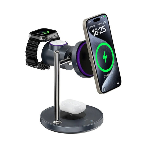 Wiwu - 25W Qi2.2 3 in 1 Space Station Air-cooled Magnatic Wireless Charger
