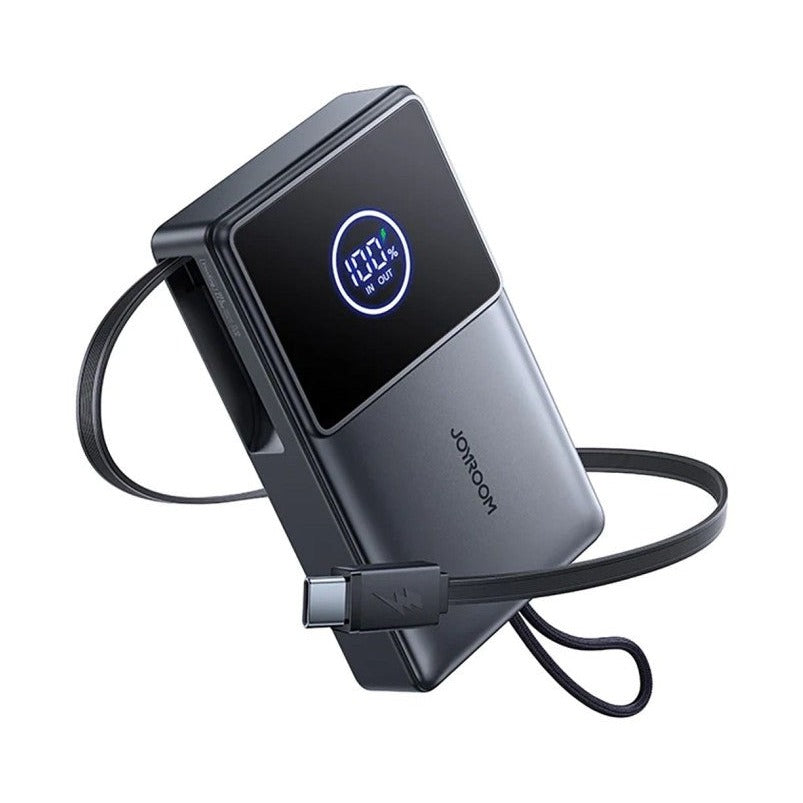 Joyroom JR-PR1 10000mAh 22.5W Powerbank with Built-in Retractable USB-C Cable - Black