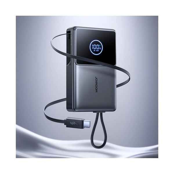 Joyroom JR-PR1 10000mAh 22.5W Powerbank with Built-in Retractable USB-C Cable - Black