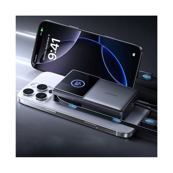 Joyroom JR-PR1 10000mAh 22.5W Powerbank with Built-in Retractable USB-C Cable - Black