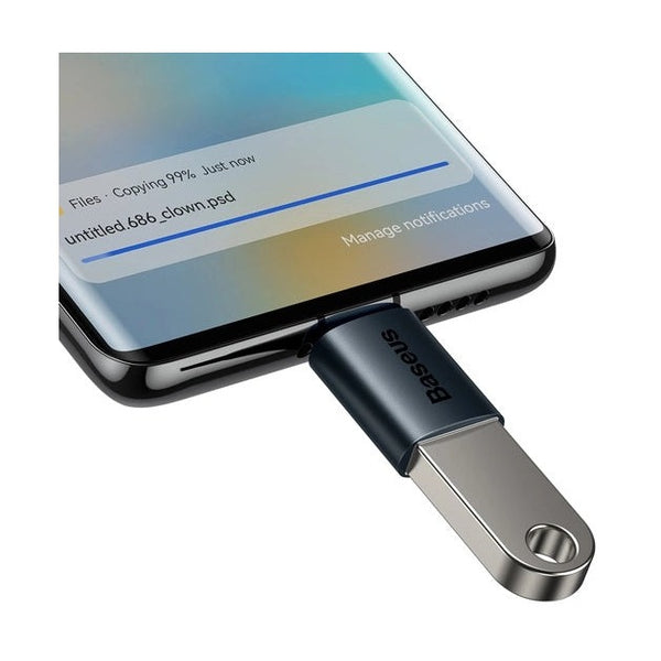 Baseus Ingenuity Series Mini Otg Adaptor Type-C To Usb-A 3.1 - Blue