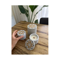 Zconcrete - Small Gray Concrete Candle With Lid