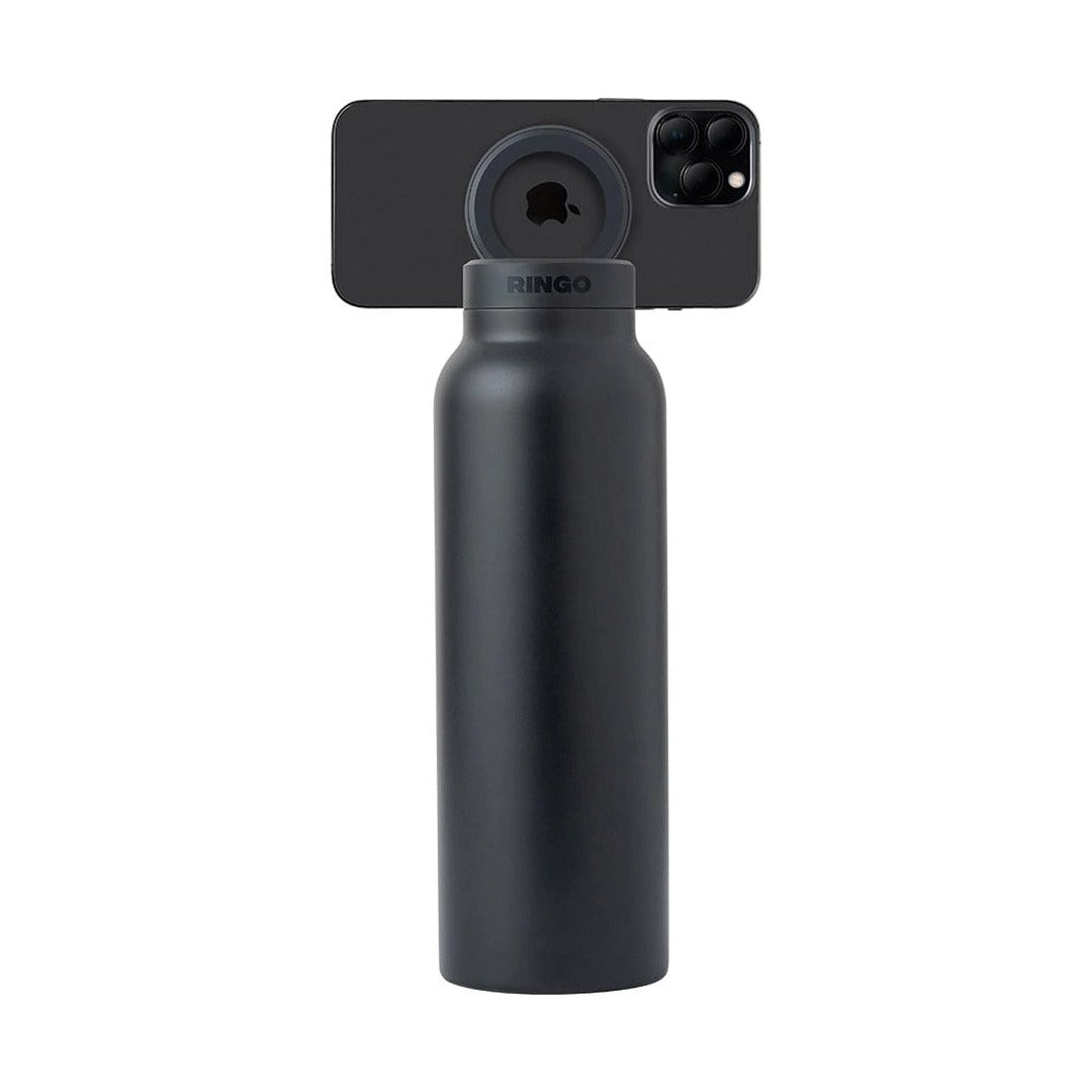 Ringo - Water Bottle - 32 Oz / 945 Ml- Screw Lid / Booster Ring - Black