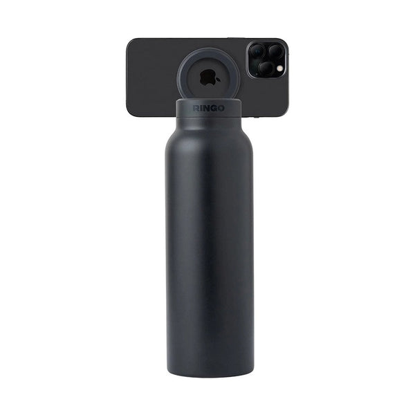 Ringo - Water Bottle - 32 Oz / 945 Ml- Screw Lid / Booster Ring - Black
