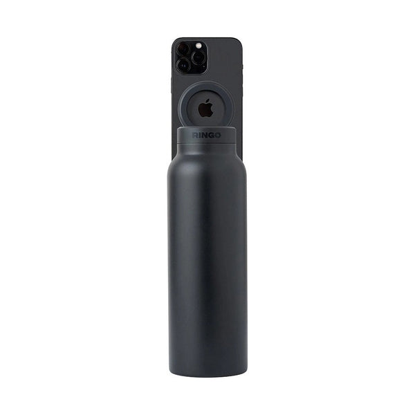 Ringo - Water Bottle - 32 Oz / 945 Ml- Screw Lid / Booster Ring - Black