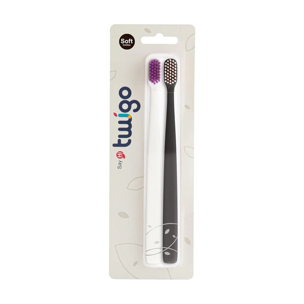 Flipper - Toothbrush Flp Twigo Adults / Charcoal Brown & Pepper White