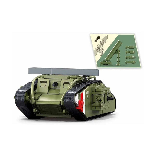 Sluban Army WWI Mark V Tank Offensive Action 516 Pieces - Brick Set