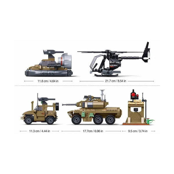Sluban Army Joint Assault Force 744 Pieces - Military Brick Set