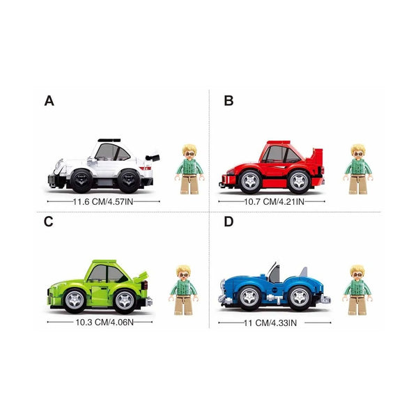 Sluban MCAR Legendary Supercar Brick Building Kit, Single Box from a 4-Car Series