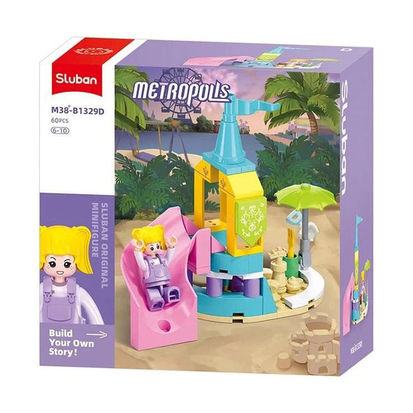 Sluban Metropolis Girl Minifigures 4 Types 8 Boxes - Display Pack