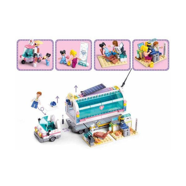 Sluban Metropolis Mobile Nursing Car - Pull Back City Brick Set