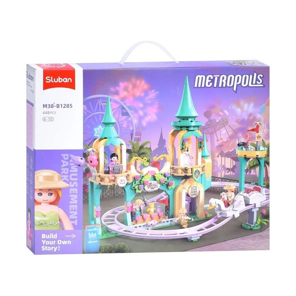 Sluban Metropolis Roller Coaster 448 Pieces - City Brick Building Set
