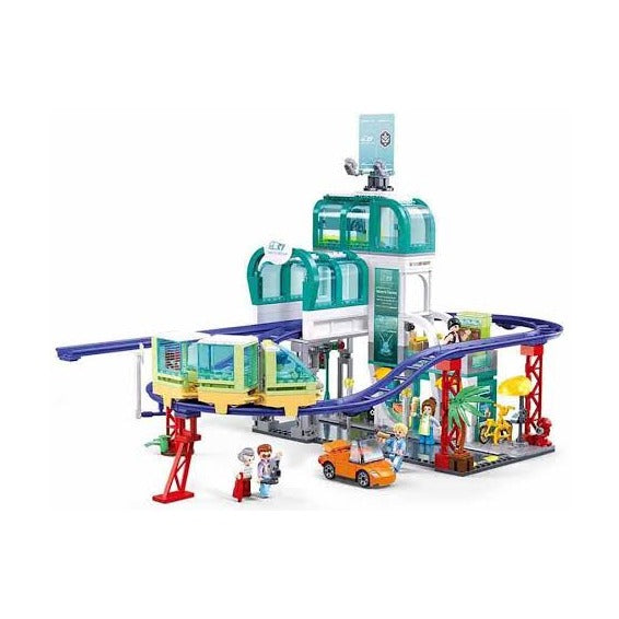 Sluban Metropolis Central Train Station 592 Pieces - City Brick Set