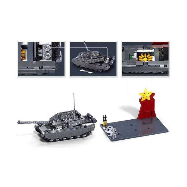 Sluban Modelbricks ZTZ-99A Tank Metal Coating - 1079 Piece Model