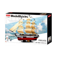 Sluban - Modelbricks - Uss Constitution 1X-21 Frigate 1:170