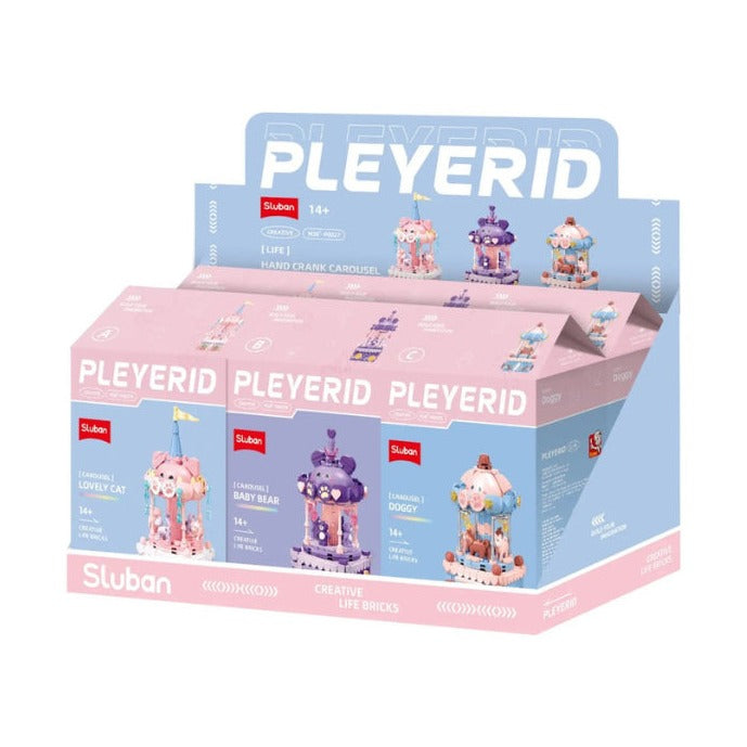 Sluban - Pleyerid - Hand-Cranked Merry-Go-Round 3 Types (6 Boxes In 1 Display Box)
