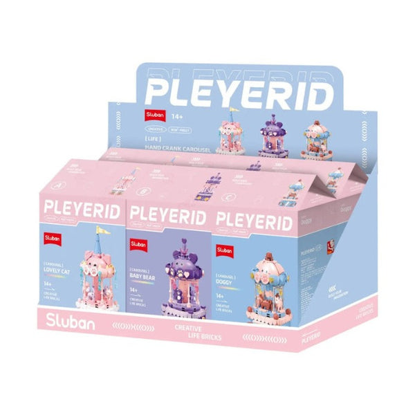 Sluban - Pleyerid - Hand-Cranked Merry-Go-Round 3 Types (6 Boxes In 1 Display Box)