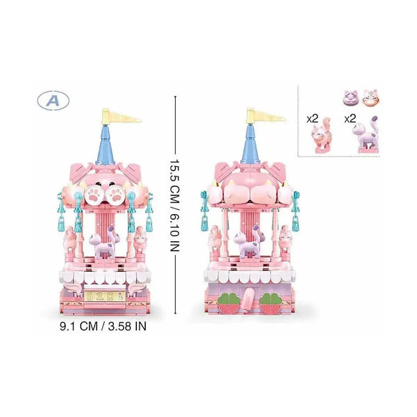 Sluban - Pleyerid - Hand-Cranked Merry-Go-Round 3 Types (6 Boxes In 1 Display Box)