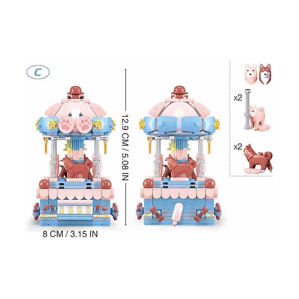 Sluban - Pleyerid - Hand-Cranked Merry-Go-Round 3 Types (6 Boxes In 1 Display Box)