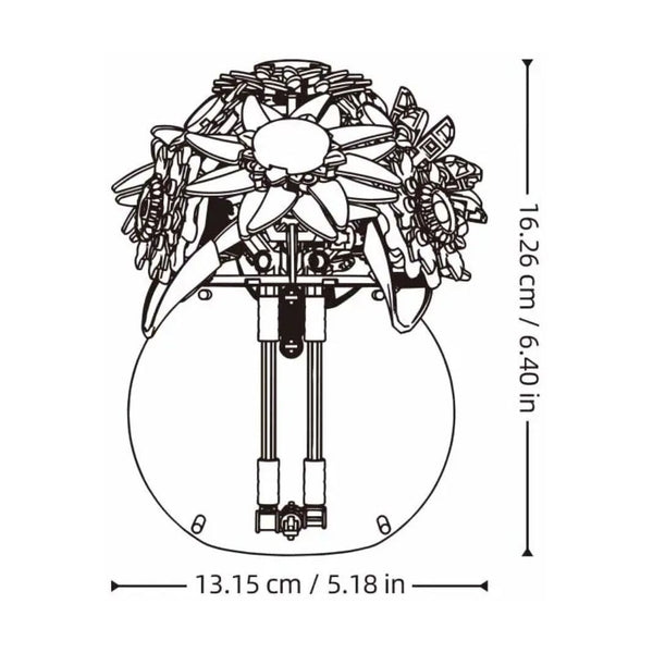 Sluban - Pleyerid - Sunflower(Plated Vases)288Pcs