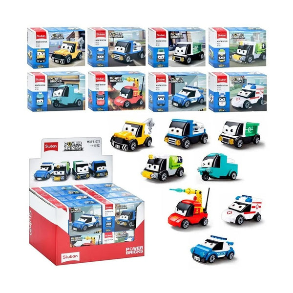 Sluban - Powerbricks - Pull Back Car7 - 8 Types