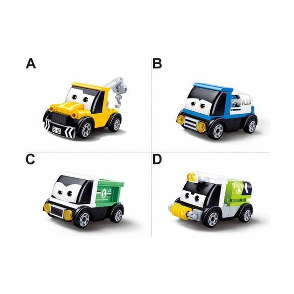 Sluban - Powerbricks - Pull Back Car7 - 8 Types