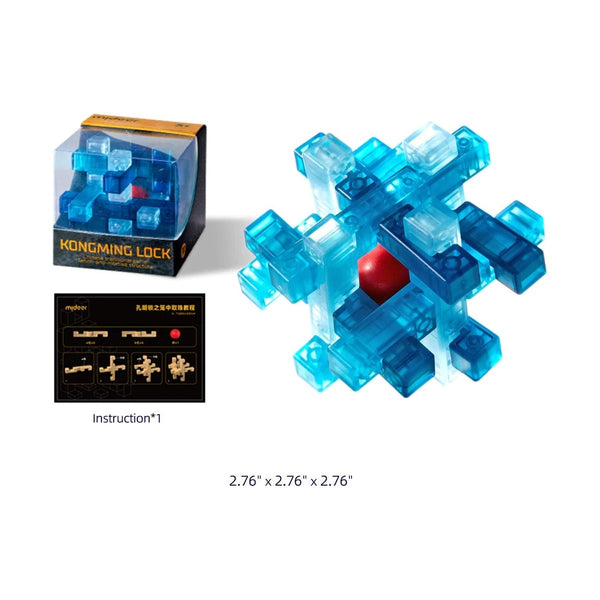 Mideer Neon Space Kongming Lock Ball in Cage - 3D Wooden Puzzle