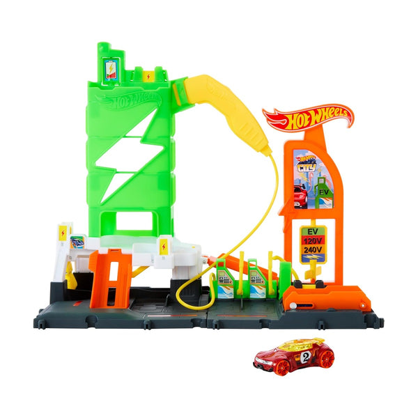 Hot Wheels City Track Set Super Recharge Fuel Station