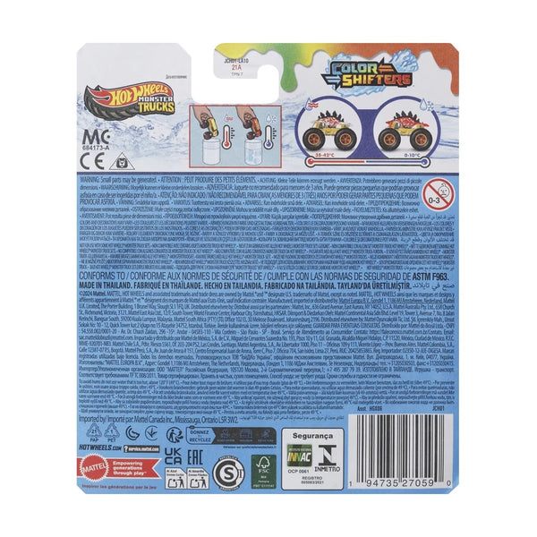 Hot Wheels Color Shifters Monster Trucks 1:64 Motosaurus