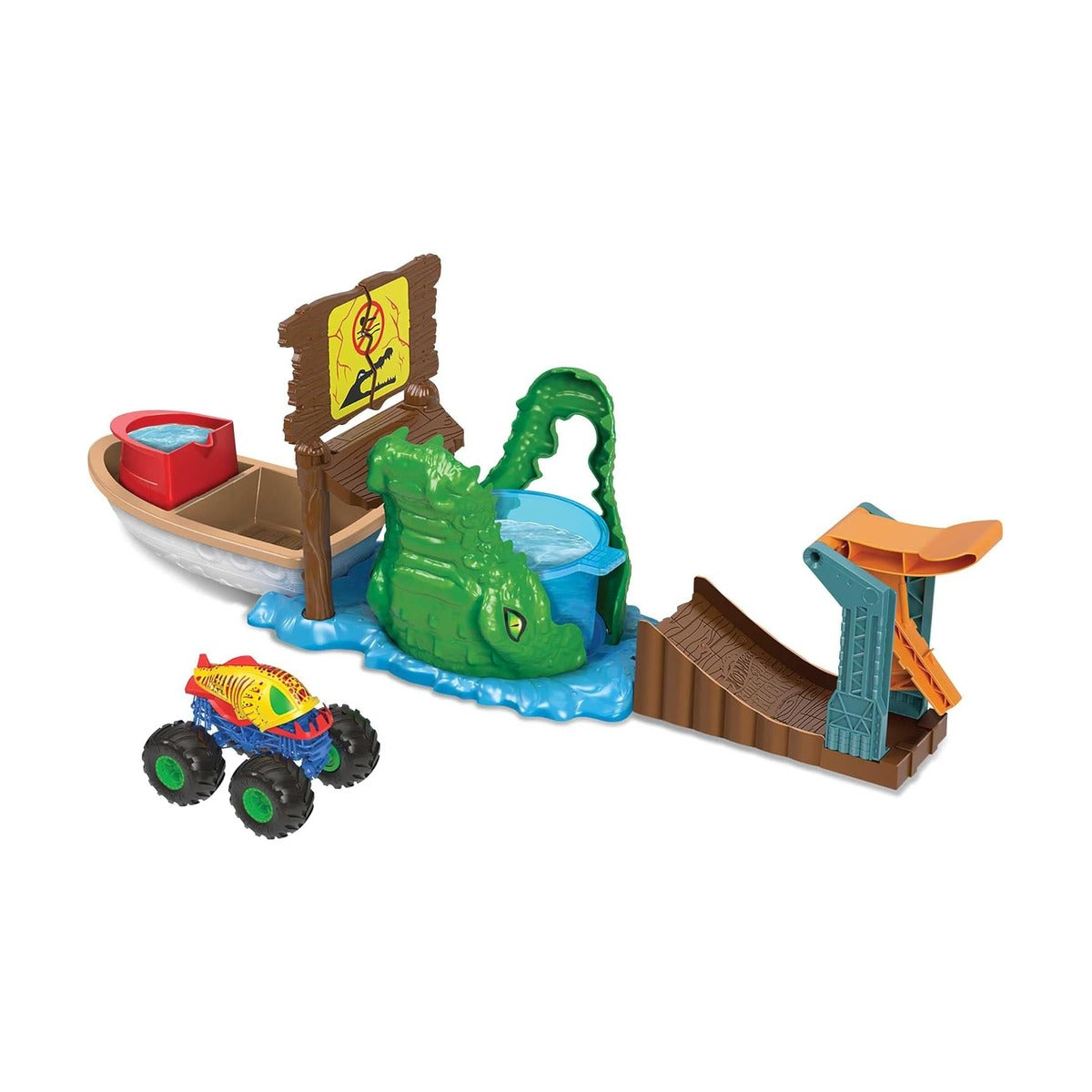 Hot Wheels Monster Trucks Swamp Chomp Playset