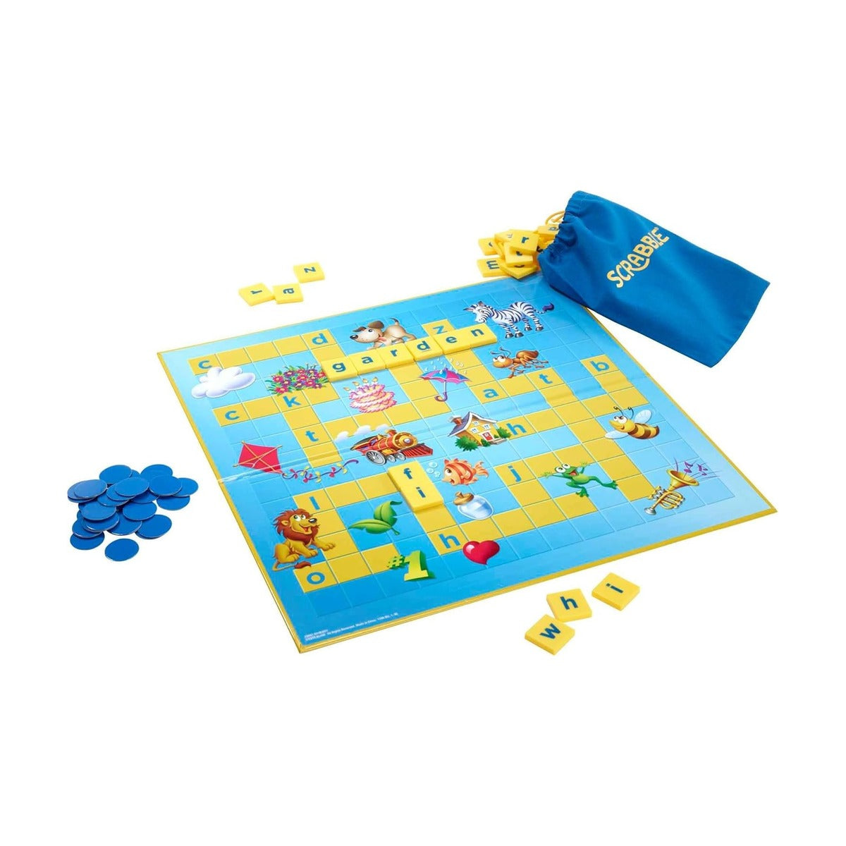 Mattel Games Scrabble Junior Kids Crossword Game with 2-Games-in-1 UK