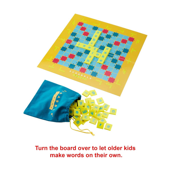 Mattel Games Scrabble Junior Kids Crossword Game with 2-Games-in-1 UK