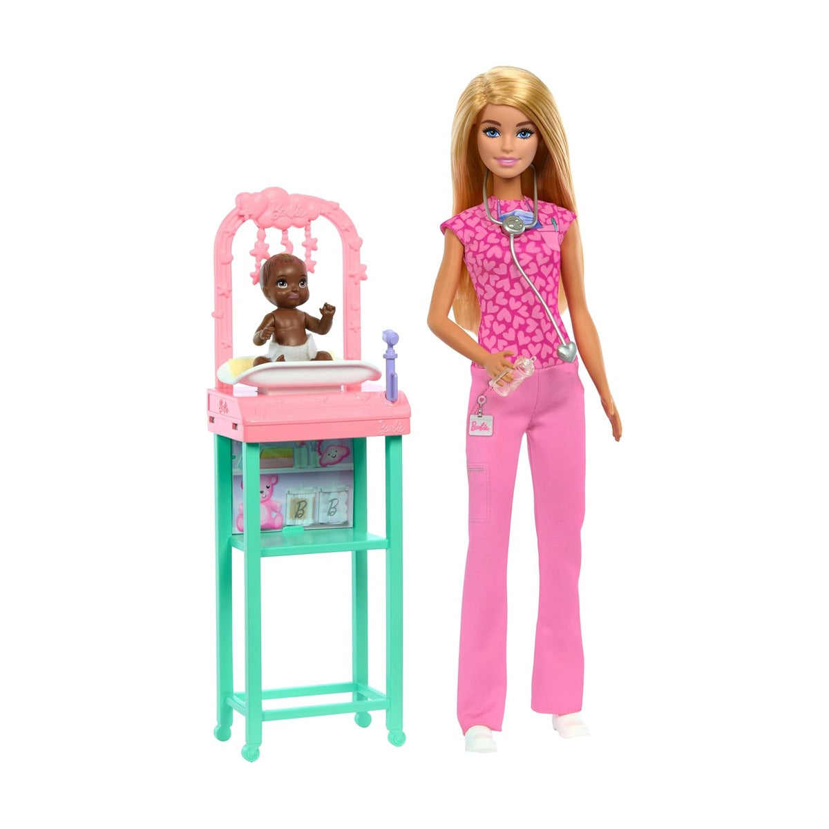 Mattel Barbie New Nrtg Bby Dctr Wht