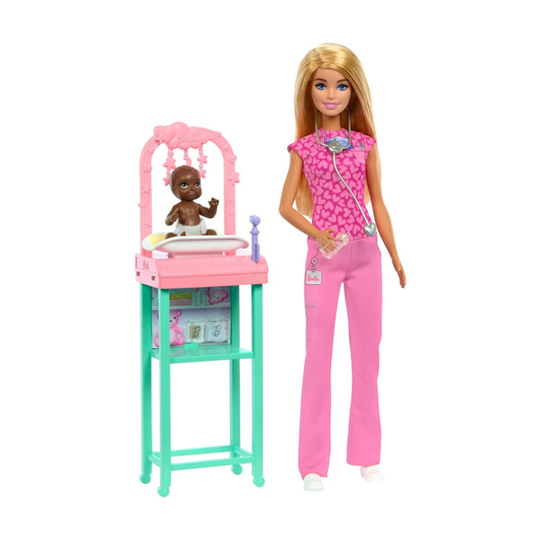 Mattel Barbie New Nrtg Bby Dctr Wht