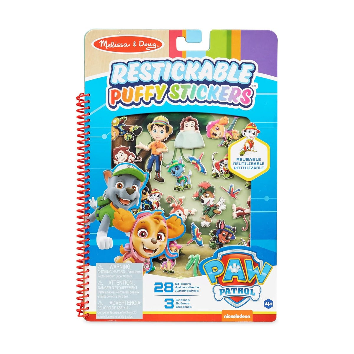 Melissa & Doug PAW Patrol Puffy Sticker Pad Jungle - Reusable Set