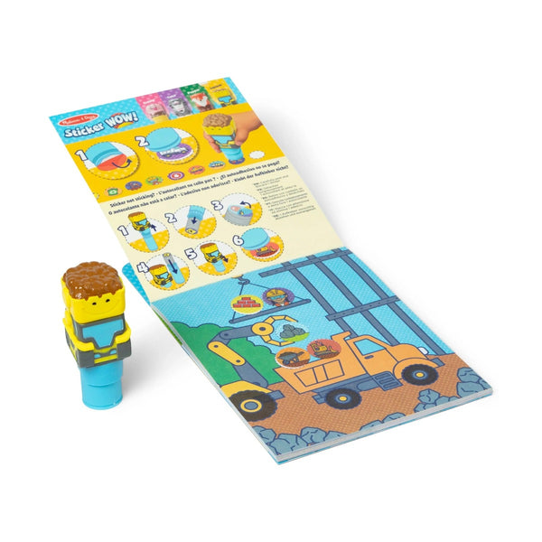 Melissa & Doug Sticker Wow Activity Pad & Sticker Stamper Bulldozer