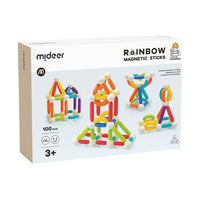 Mideer - Rainbow Magnetic Sticks - 100Pcs