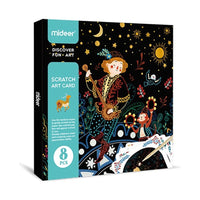 Mideer Scratch Art Card Boy - Hidden Picture Reveal Craft Set