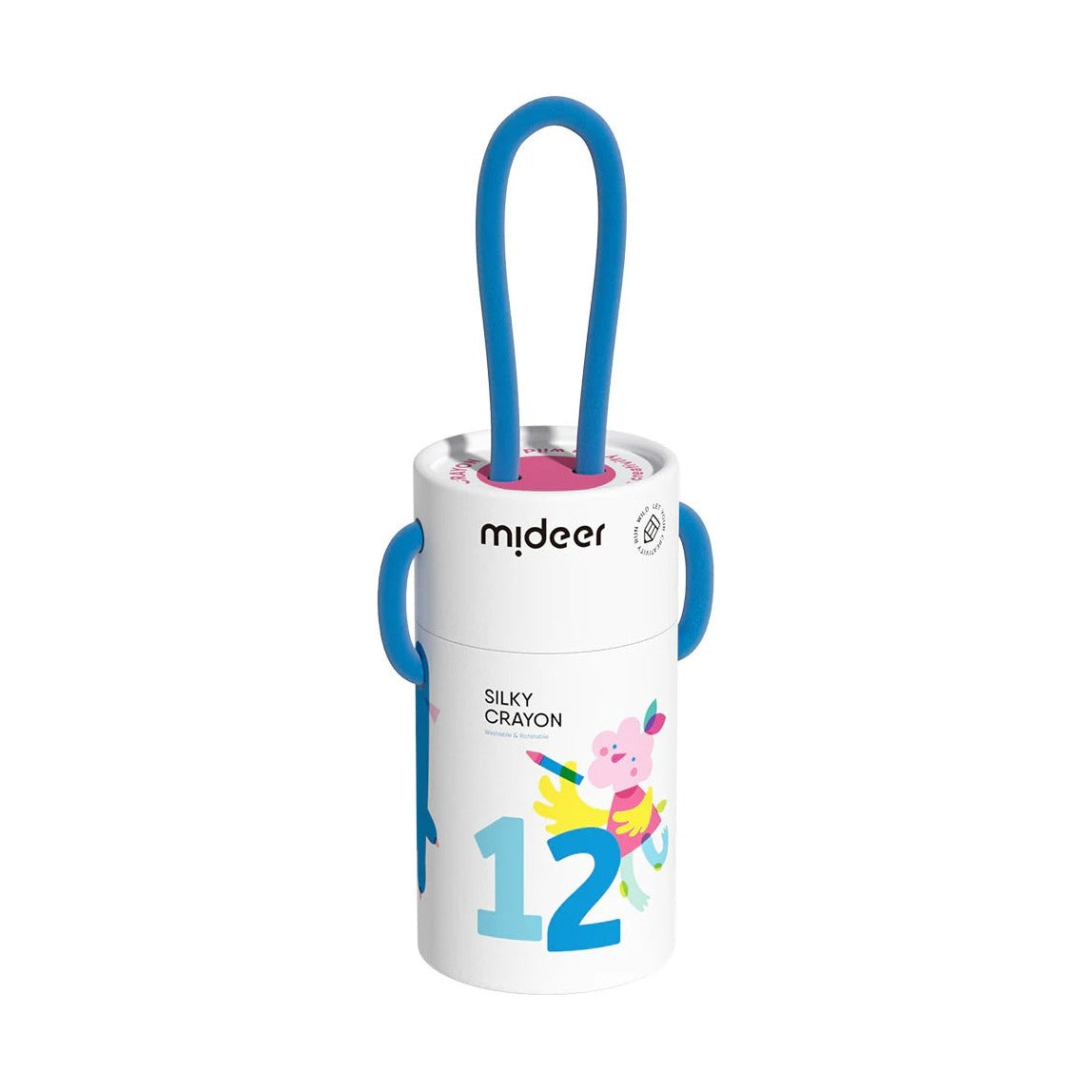 Mideer - Silky Quick-Dry Crayons - Bucket 12 Colors