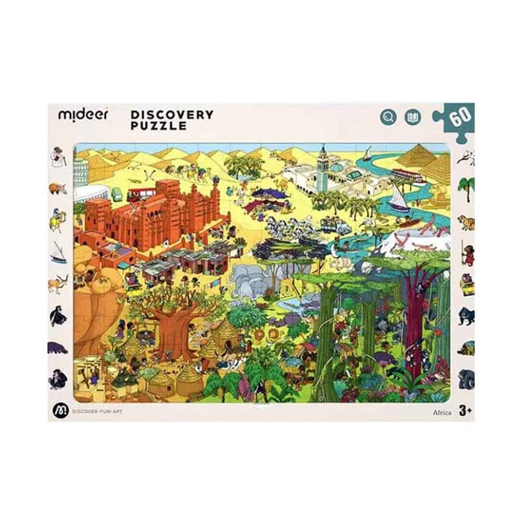 Mideer Discovery Puzzle Big World Small World - أفريقيا 60 قطعة