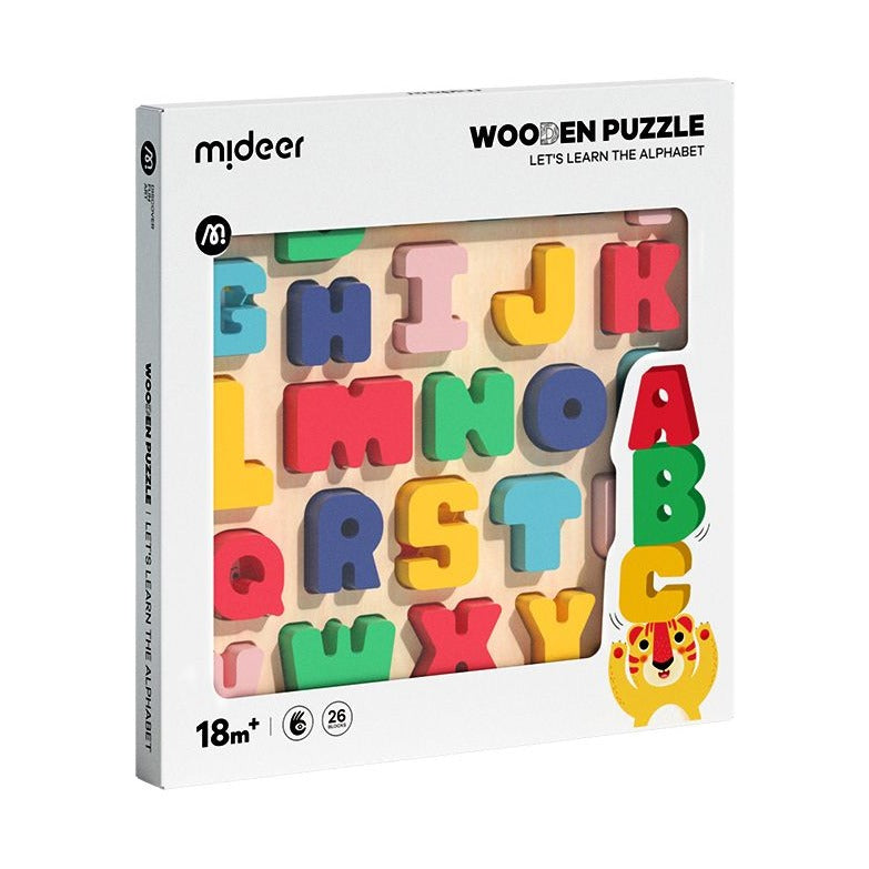 Mideer بازل خشبي لنتعلم الأبجدية