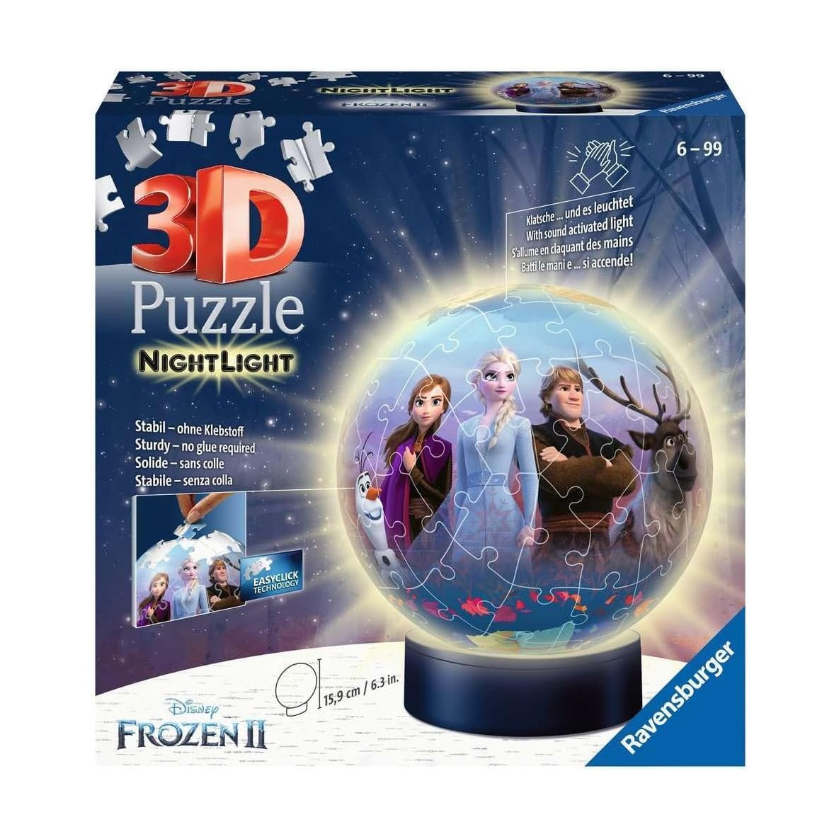 Ravensburger Frozen 2 3D Nightlight Puzzle - 72 Piece Kids Set
