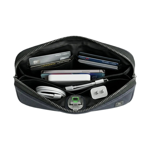 Wiwu - Alpha Fingerprint Lock Clutch Bag - Dark Blue