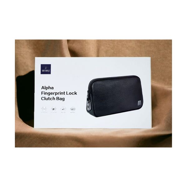 Wiwu - Alpha Fingerprint Lock Clutch Bag - Dark Blue