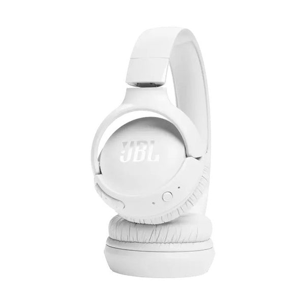 JBL Tune 520BT Wireless On-Ear Headphones, Bluetooth 5.3, 57-Hour Battery, Multipoint, White