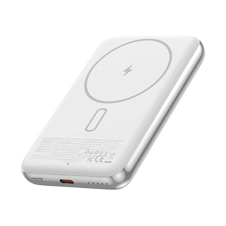 WiWU Seraph Alloy Magnetic Power Bank 10000mAh Silver - PD 20W Slim