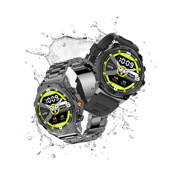 Wiwu - Smart Watch Sw03 - With Two Watch Bands - Stainless Steel+Silicone
