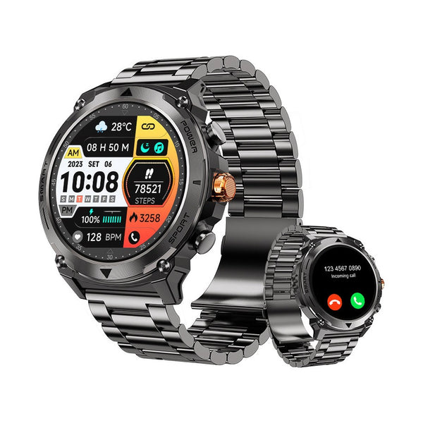 Wiwu - Smart Watch Sw03 - With Two Watch Bands - Stainless Steel+Silicone
